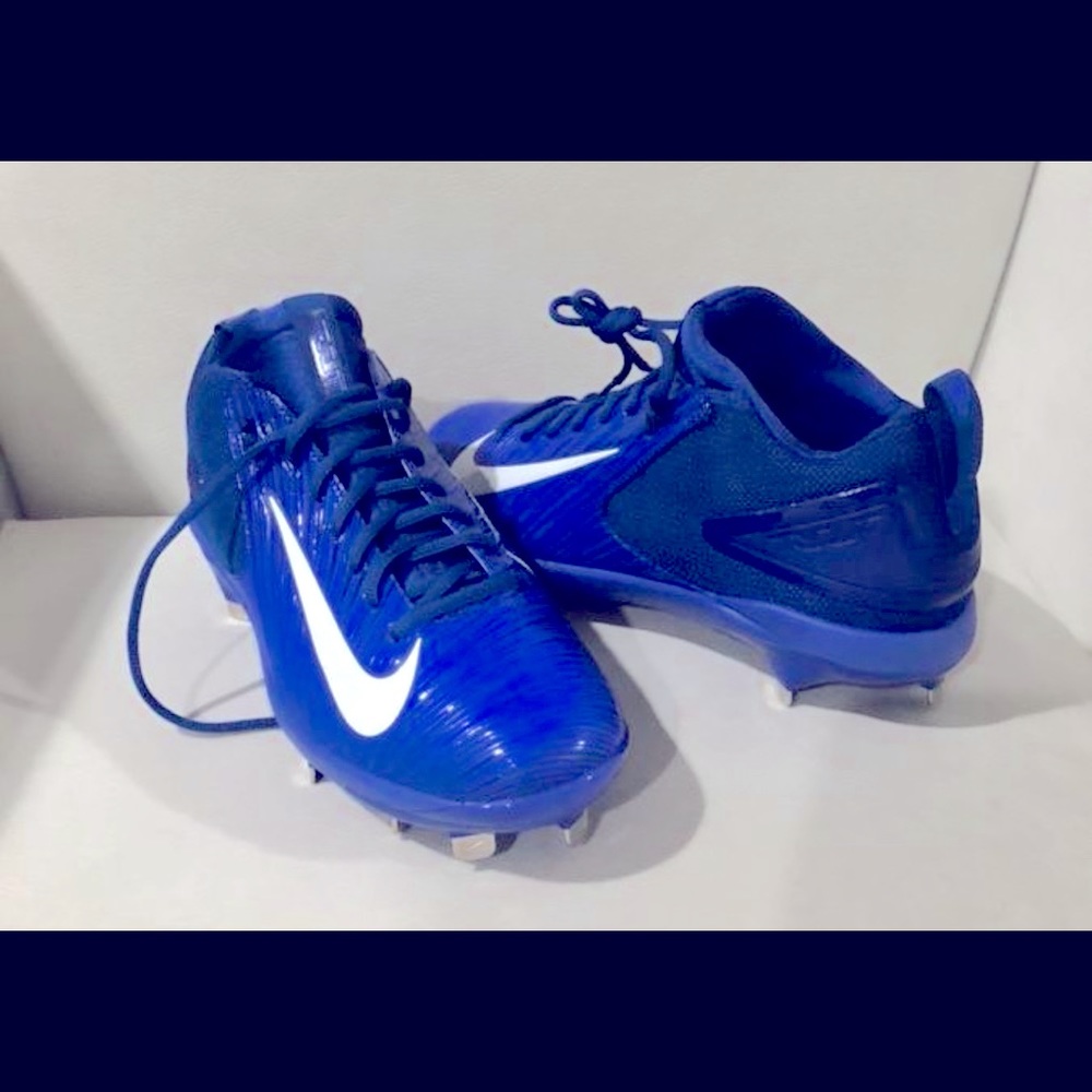 Nike MIKE TROUT 3 Pro Racer Blue Metal Baseball Cleats 856498 447 Men's 8.5